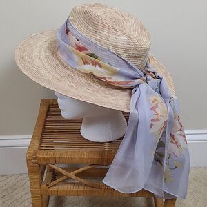 Ellen Tracy Silk Floral Scarf